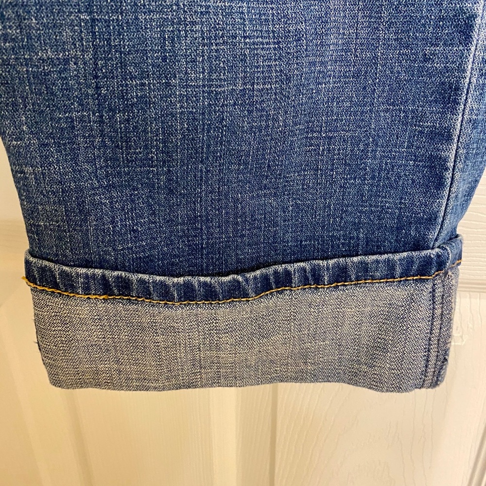 Levi’s 515 Blue Denim Stretch Cotton-blend Classic Capri-Length Jeans Size 4 - Picture 3 of 7
